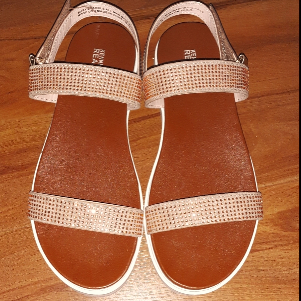 Kenneth Cole Rhinestone Strap Sandals
